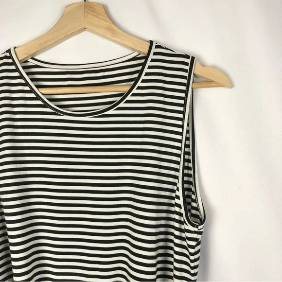 Cupshe Black & White Belted Stripe Mini Dress M - Picture 4 of 5